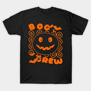 Retro Halloween Typography Orange Text T-Shirt